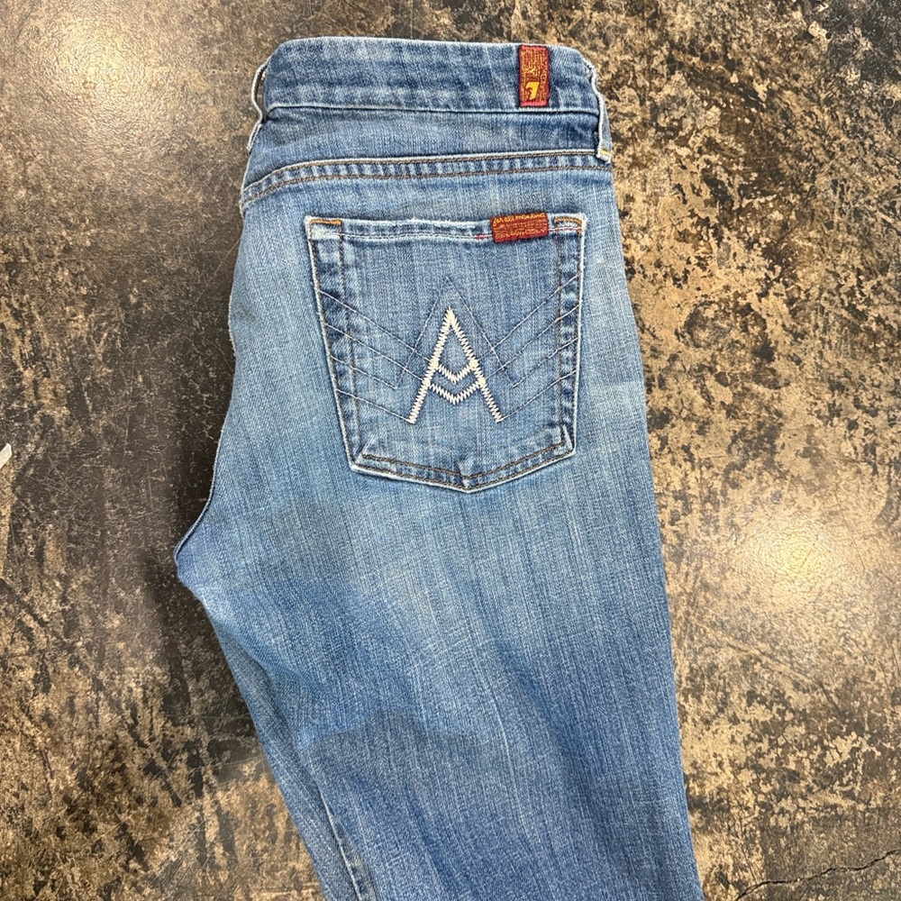 7 For All Mankind Women's Blue Boot Cut Jeans